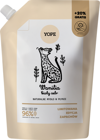 Yope Refil Mydło w Płynie Wanilia Biały Cedr 600ml