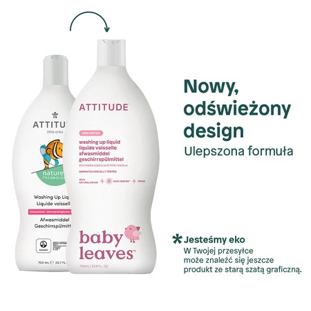 Attitude − Płyn do mycia butelek i akcesoriów dziecięcych - 700 ml