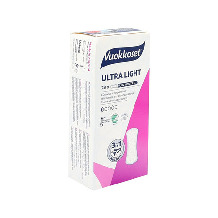 Vuokkoset, ULTRA LIGHT, Cienkie wkładki higieniczne, 28 szt.