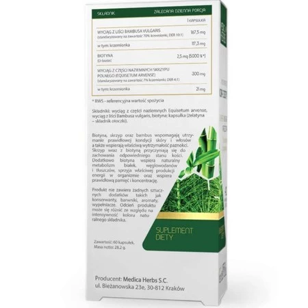 Medica Herbs Bambus Biotyna Skrzyp 60 kaps.