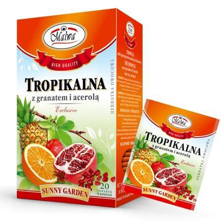 Malwa − Herbata tropikalna z granatem i acerolą − 20 x 2 g