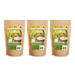 Zestaw: 3x Pięć Przemian − Mąka ryżowa pełnoziarnista − 500 g