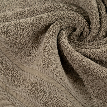 Ręcznik z ozdobną bordiurą w pasy szerokość: 50 cm, długość: 90 cm, kolor: kremowy