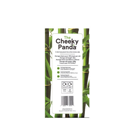 Cheeky Panda, Ręcznik papierowy, 200 listków (2 rolki po 100 listków)