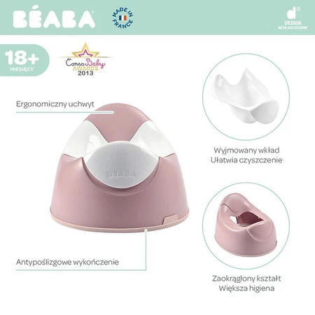 Beaba,Nocnik z wyjmowanym wkładem Old Pink