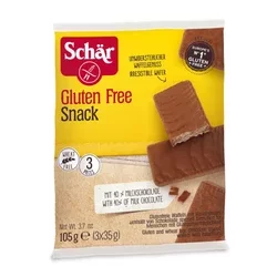 Schar − Snack, wafle w czekoladzie bezglutenowej -  105 g (3 x 35 g)