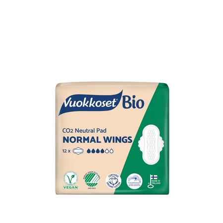  Vuokkoset, BIO, NORMAL WINGS, Podpaski ze skrzydełkami, 12 szt.