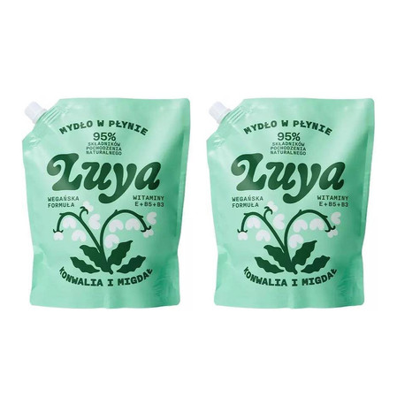 Zestaw: 2x Luya - Mydło do rąk w płynie Konwalia i Migdał Refill 800ml
