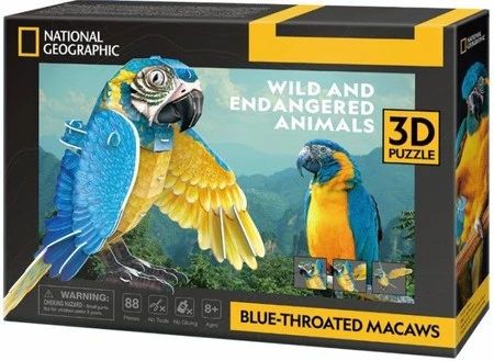 Puzzle 3D Ara szafirowa 94el National Geographic DS1097H Cubic Fun