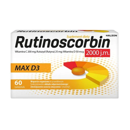 Rutinoscorbin Max D3 2000 j.m suplement diety 60 tabl.