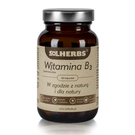 WITAMINA B3 60 KAPSUŁEK (500 mg) - SOLHERBS