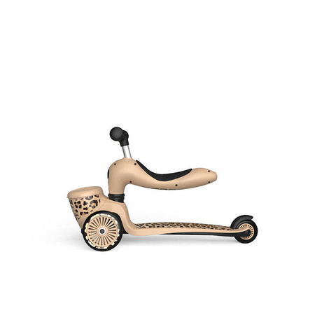 SCOOTANDRIDE Highwaykick 1 Lifestyle 2w1 Jeździk i hulajnoga z zamykanym schowkiem 1-5 lat Leopard