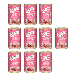 Zestaw 10x WOW CAT Junior Geflugel Leber - drób z wątróbką dla kociąt (400g)