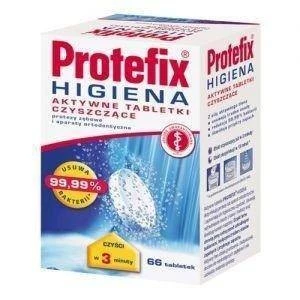 PROTEFIX HIGIENA Aktywne tabletki czyszczące do protez zębowych 66 sztuk