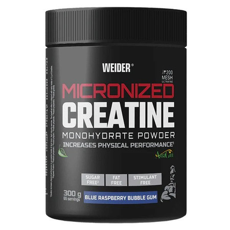Weider Micronized Creatine kreatyna mikronizowana 300 g smak jeżyna  + guma balonowa