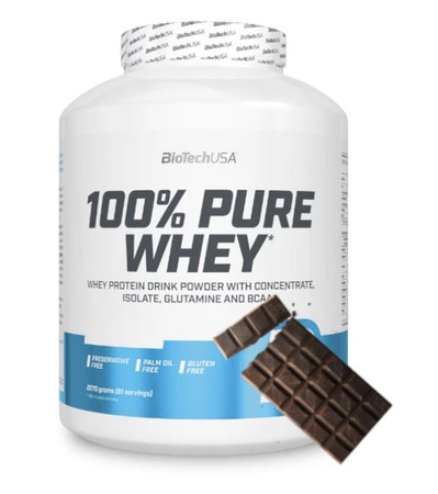 BioTech USA 100% Pure Whey odżywka białkowa 2270g smak czekolada