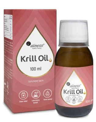 Aliness Krill Oil Omega 3 z Astaksantyną, 100 ml - Nabea.pl
