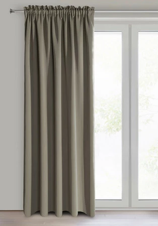 ZASŁONA GOTOWA D91 PARISA NA TAŚMIE 140 X 270 CM CIEMNOBEŻOWY