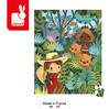 Janod Puzzle w walizce Obraz inspirowany twórczością Rousseau 100 elementów 6+ Made in France