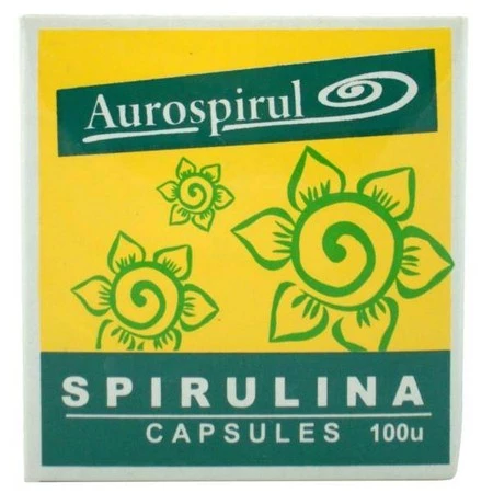 Aurospirul Spirulina 100 Kap. Oczyszcza Odkwasza