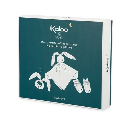 Kaloo Zestaw prezentowy 3 w 1 Królik (komforter + gryzak + buciki) ceglany kolekcja Lapinoo