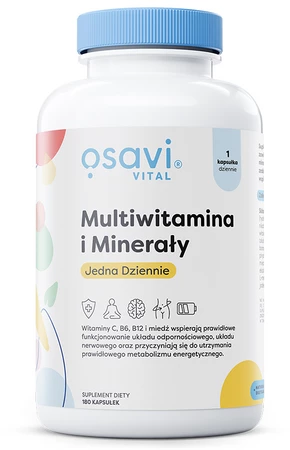 Osavi Multiwitamina i Minerały Jedna Dziennie 180 kaps.