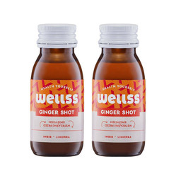 Zestaw: 2x Wellss Shot Ginger. Imbir i limonka 60 ml