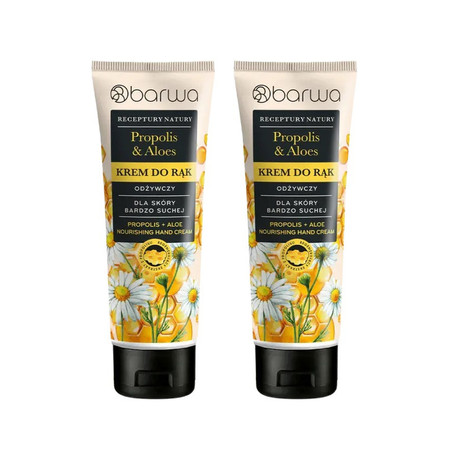 Zestaw: 2x Receptury Natury odżywczy krem do rąk Propolis + Aloes 100ml