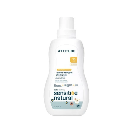 Attitude SENSITIVE SKIN BABY, Delikatny płyn do prania ubranek dziecięcych, 1L