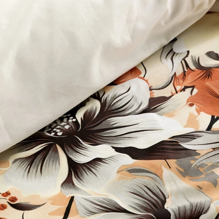 Komplet pościeli satynowej Nika 51, 160 x 200 cm, Ciemnokremowy