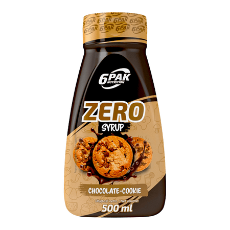 6PAK SYRUP ZERO syrop słądzący zero cukru 500ml smak czekolada ciasteczko