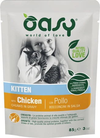 OASY Cat Lifestage Kitten Chicken Kurczak w sosie 85g