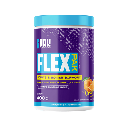 6PAK FLEX PAK na wsparcie stawów 400g smak pomarańcza