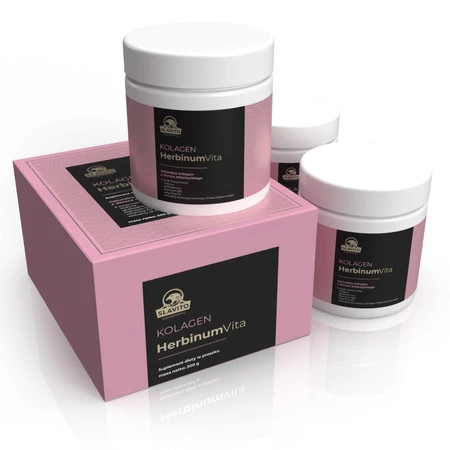 Slavito Kolagen HerbinumVita z kwasem hialuronowym i biotyną w proszku 300g