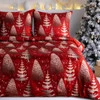 Komplet pościeli świątecznej 220x200 cm z mikrowłókna, rubinowa