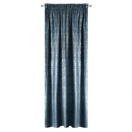 ZASŁONA GOTOWA D91 CYPR NA TAŚMIE 140 X 270 CM GRANATOWY