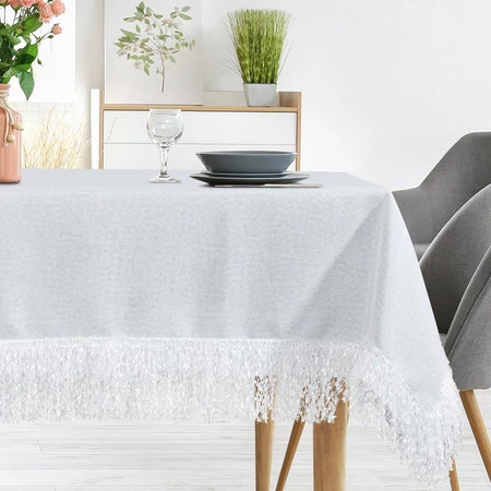 OBRUS JASPER 140 X 180 CM BIAŁY