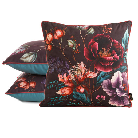 POSZEWKA VELVET 129 45 X 45 CM BORDOWY