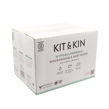 Kit & Kin, Chusteczki nawilżane dla dzieci, 60 szt.