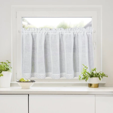 FIRANA GOTOWA LISA NA TAŚMIE 150 X 60 CM BIAŁY