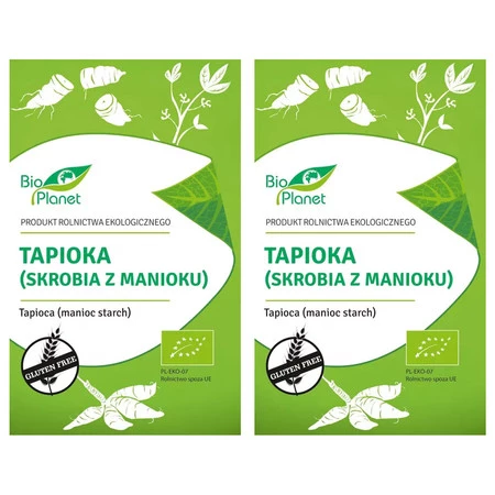 Zestaw 2x Bio Planet − Tapioka, skrobia z manioku bezglutenowa BIO − 800 g