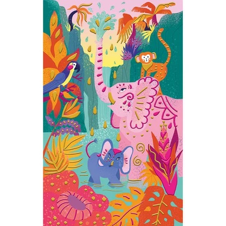 Janod Zestaw kreatywny Malowanie farbami 3D Dżungla 7+