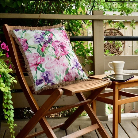 Poszewka Garden 45 x 45 cm, Różowy