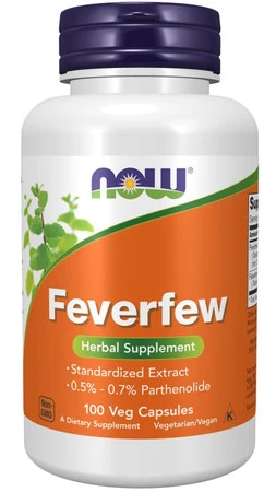 Now Foods Feverfew 100 K Zmniejsza Bóle Migrenowe