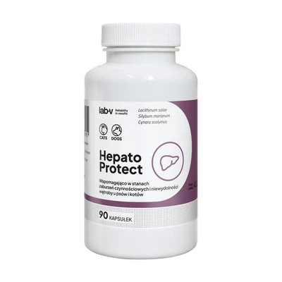 Lab-V Hepato Protect wspomaganie funkcji wątroby dla psów i kotów 90 kaps.