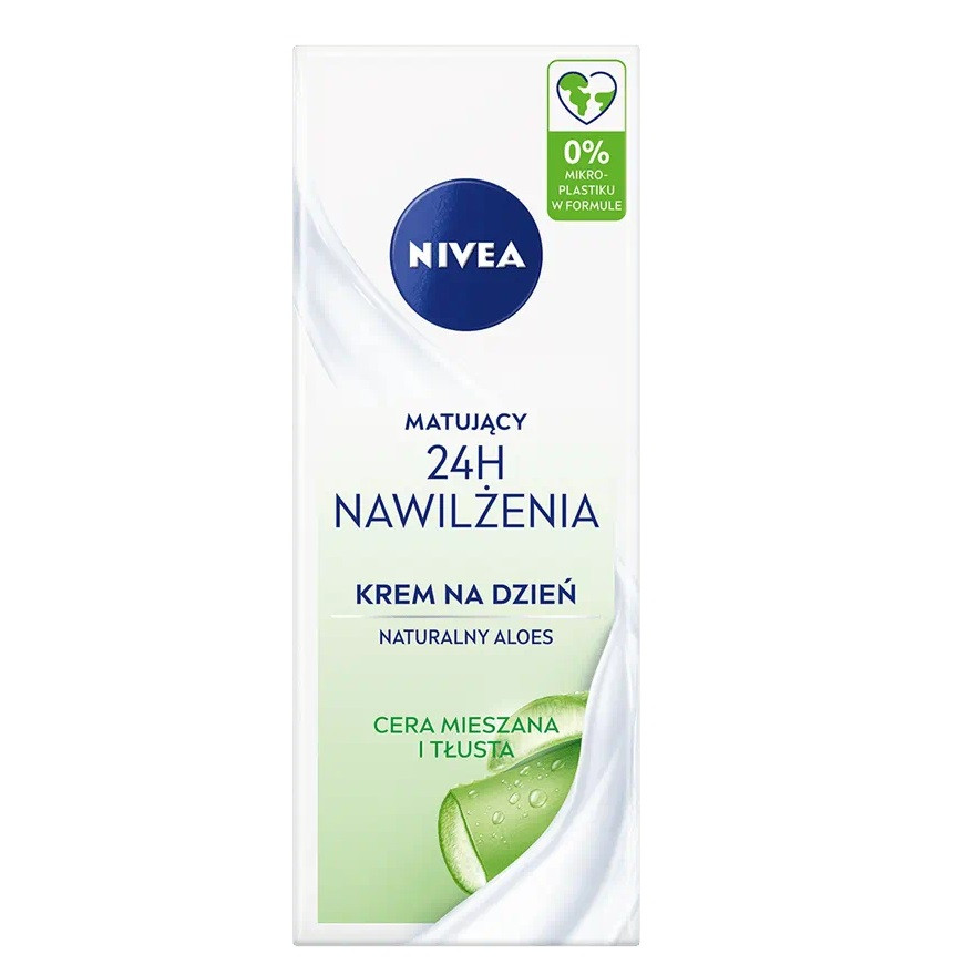24H Nawilżenia matujący krem na dzień cera mieszana i tłusta 50ml - Nabea.pl