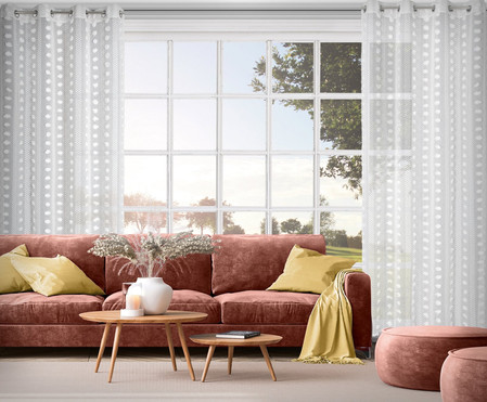 ZASŁONA GOTOWA ELENOR 140 X 250 CM BIAŁY