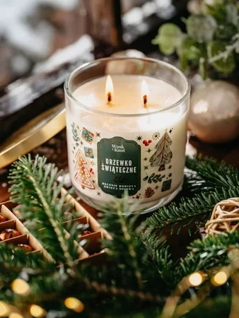 Woskiknot świeca sojowa Drzewko Świąteczne dwuknotowa 400ml