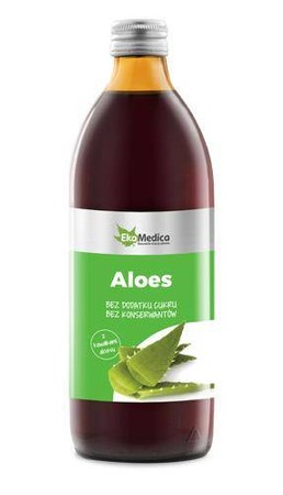 Ekamedica Aloes z miąższem 0,5L Sok 100%
