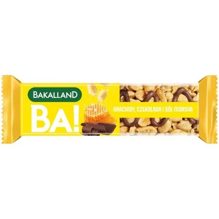 Bakalland Ba! Baton Orzechowy Nuts Arachid z Czekoladą 30g